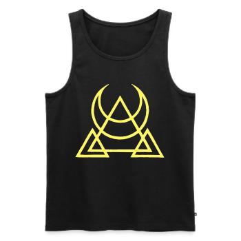symbole des pyramides égyptiennes - Débardeur bio Premium Homme - noir - Devant - Michal (187cm)