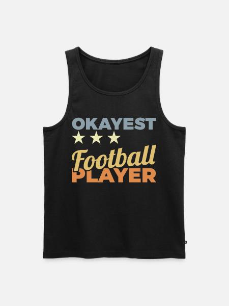 Average American Footballer - Men's Premium Organic Tank Top - black