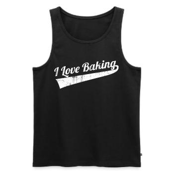 Baking Lover Quote - Men's Premium Organic Tank Top - black - Front - AI Model Male 178 light (178cm)