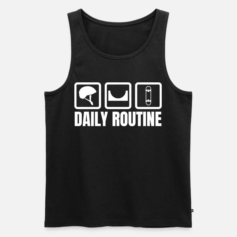 Skater Routine - Männer Premium Bio Tank Top - Schwarz