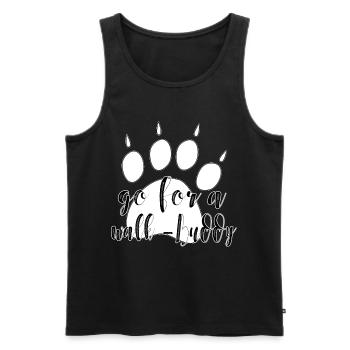 Go for a Walk Buddy – Hund Design - Männer Premium Bio Tank Top - Schwarz - Vorne - AI Model Male 178 light (178cm)