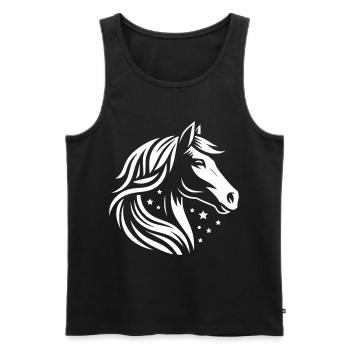 Étoiles à tête de cheval - Débardeur bio Premium Homme - noir - Devant - Michal (187cm)