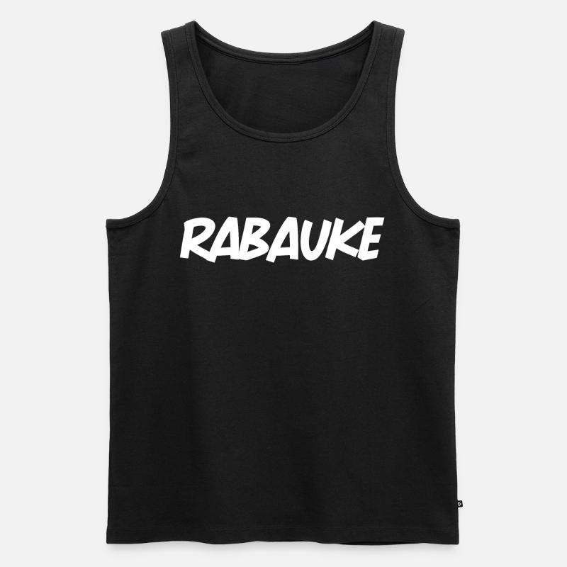 Rabauke - Männer Premium Bio Tank Top - Schwarz