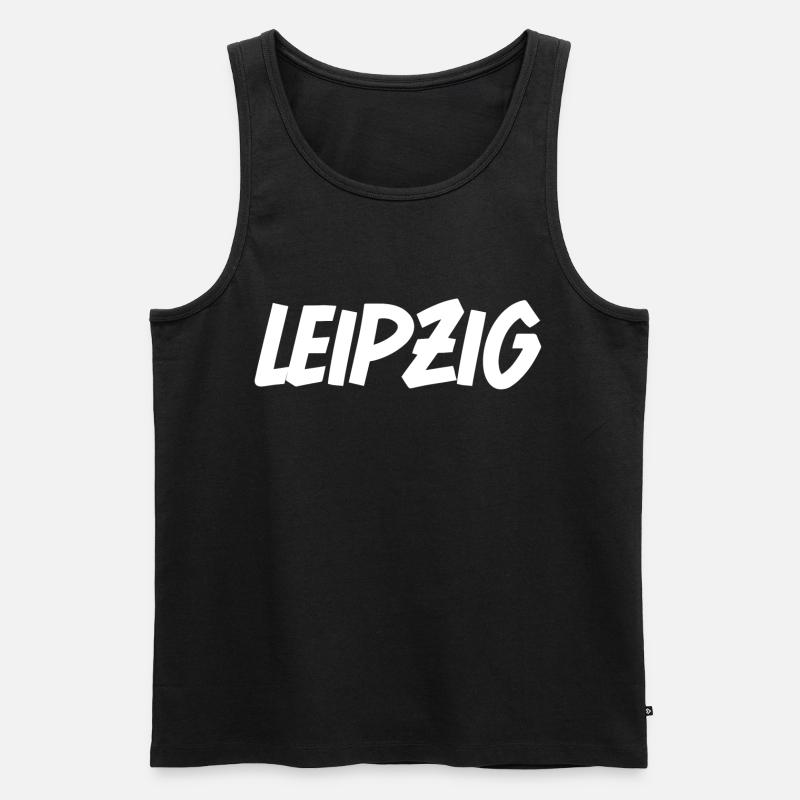 Leipzig - Männer Premium Bio Tank Top - Schwarz
