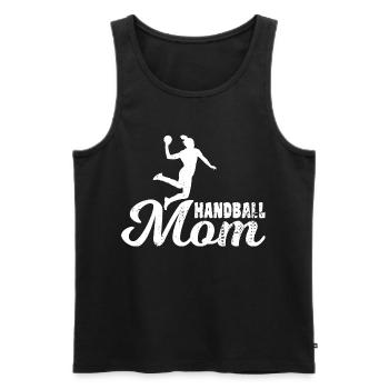 Maman handball - Débardeur bio Premium Homme - noir - Devant - AI Model Male 178 light (178cm)