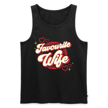 Favourite Wife | Farben änderbar - Männer Premium Bio Tank Top - Schwarz - Vorne - AI Model Male 178 light (178cm)