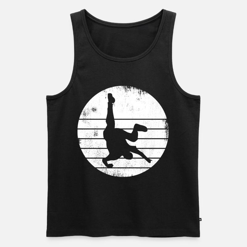 Breakdancer Sketch - Männer Premium Bio Tank Top - Schwarz