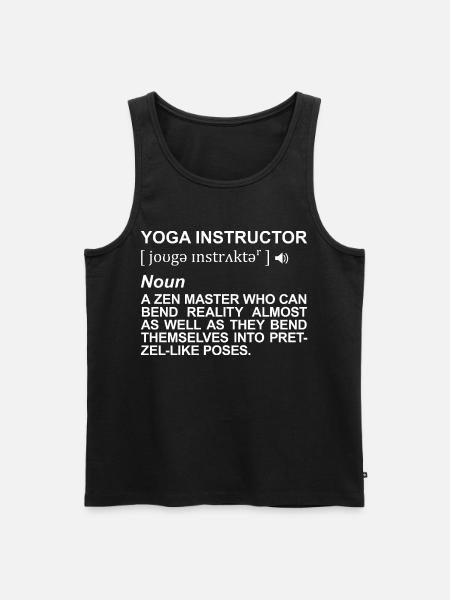 Yogalehrer Definition - Männer Premium Bio Tank Top - Schwarz