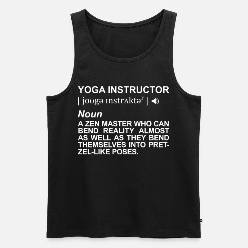 Yogalehrer Definition - Männer Premium Bio Tank Top - Schwarz
