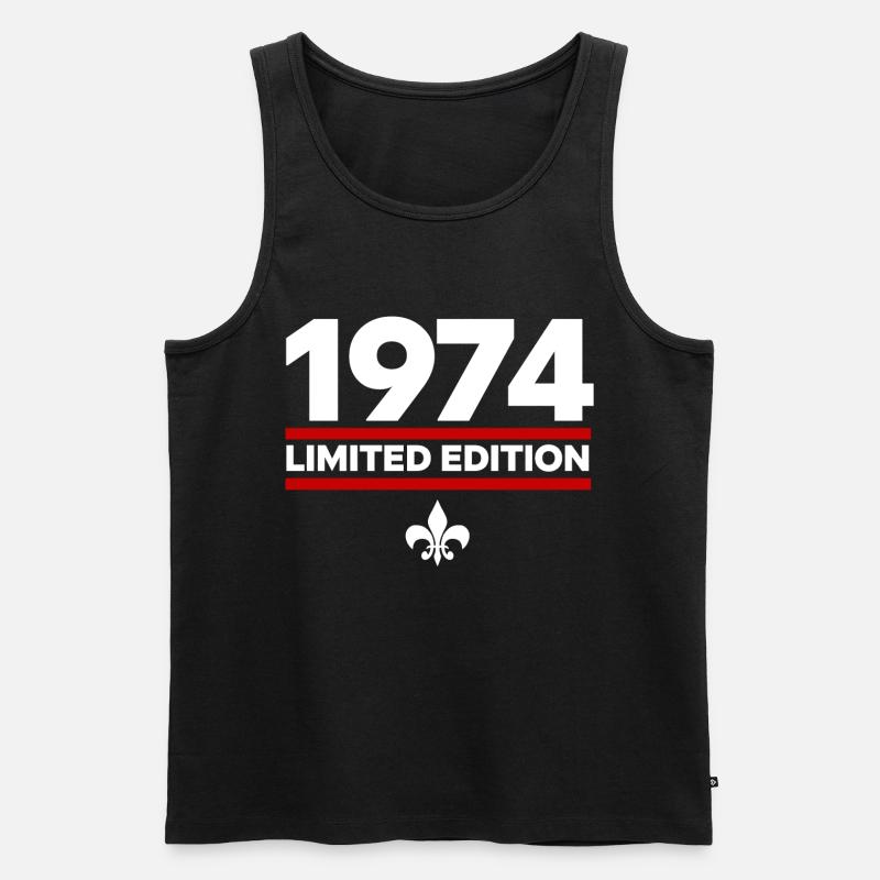 1974 Limited Edition - Männer Premium Bio Tank Top - Schwarz