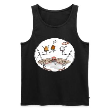 Zirkus - Manege frei für die Eier - Männer Premium Bio Tank Top - Schwarz - Vorne - AI Model Male 178 light (178cm)