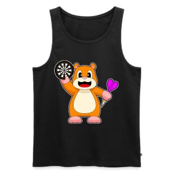 Cible de fléchettes de hamster - Débardeur bio Premium Homme - noir - Devant - AI Model Male 178 light (178cm)