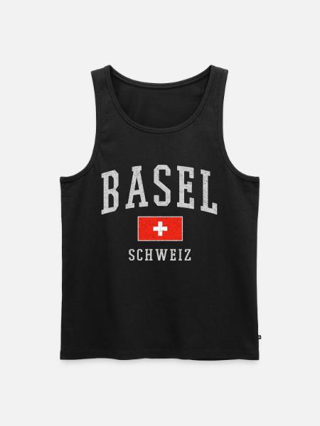 Basel - Men's Premium Organic Tank Top - black