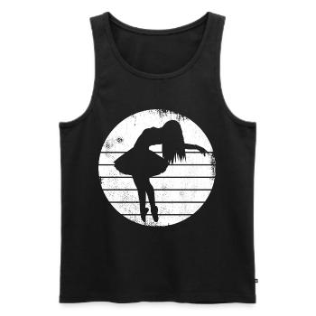 Ballet Girl Sketch - Men's Premium Organic Tank Top - black - Front - Michal (187cm)