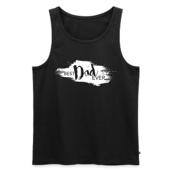 Best Dad Ever Father's Day Dad Gift Lettering - Men's Premium Organic Tank Top - black - Front - Michal (187cm)