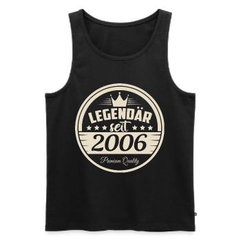 Legendär seit 2006 - Männer Premium Bio Tank Top - Schwarz - Vorne - Michal (187cm)