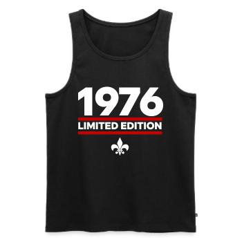 1976 Limited Edition - Männer Premium Bio Tank Top - Schwarz - Vorne - Michal (187cm)
