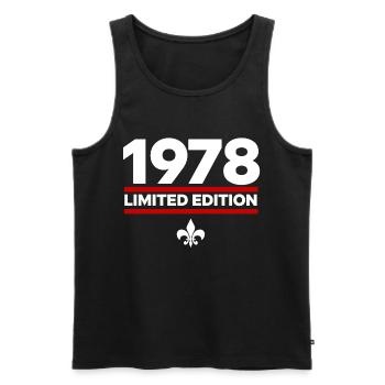 1978 Limited Edition - Men's Premium Organic Tank Top - black - Front - Michal (187cm)