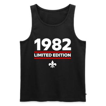 1982 Limited Edition - Men's Premium Organic Tank Top - black - Front - Michal (187cm)