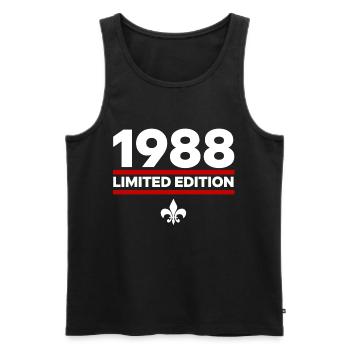 1988 Édition limitée - Débardeur bio Premium Homme - noir - Devant - Michal (187cm)