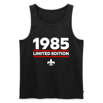 1985 Limited Edition - Männer Premium Bio Tank Top - Schwarz - Vorne - Michal (187cm)