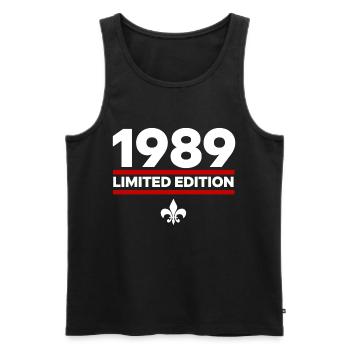 1989 Limited Edition - Men's Premium Organic Tank Top - black - Front - Michal (187cm)