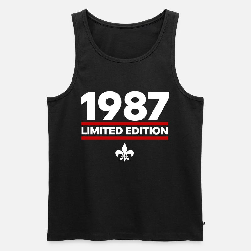 1987 Limited Edition - Männer Premium Bio Tank Top - Schwarz