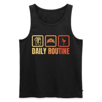 Ballet Daily Routine - Men's Premium Organic Tank Top - black - Front - AI Model Male 178 light (178cm)