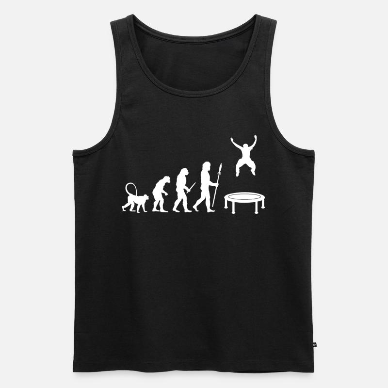 Trampolinspringer Entwicklung - Männer Premium Bio Tank Top - Schwarz