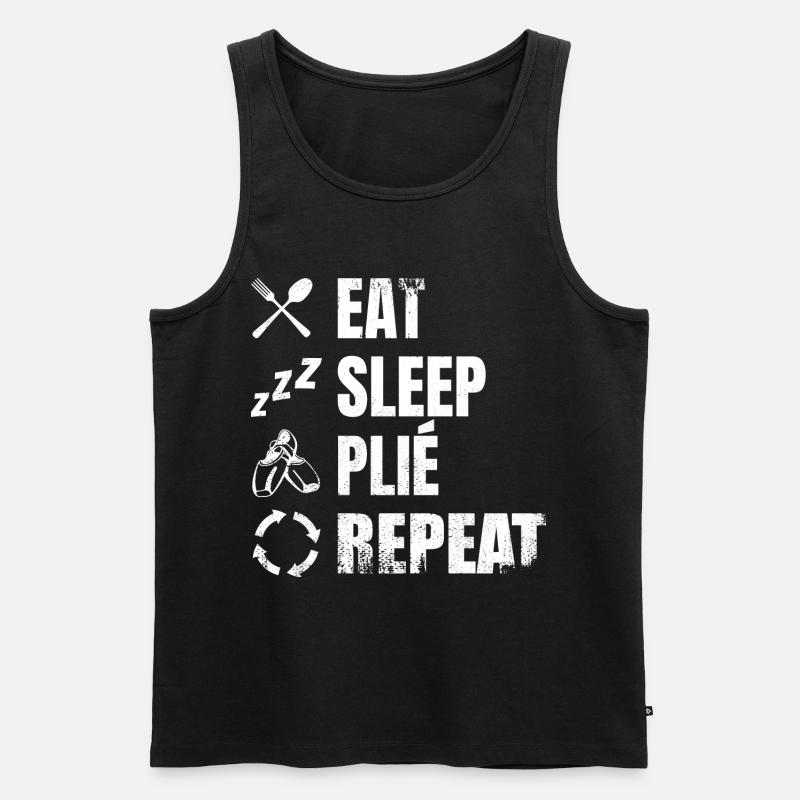 Manger Dormir Plié Répéter - Débardeur bio Premium Homme - noir