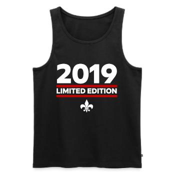2019 Limited Edition - Men's Premium Organic Tank Top - black - Front - Michal (187cm)