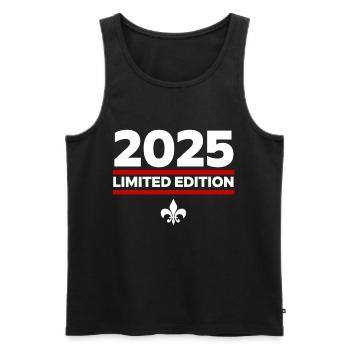 Édition limitée 2025 - Débardeur bio Premium Homme - noir - Devant - Michal (187cm)