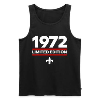 1972 Limited Edition - Männer Premium Bio Tank Top - Schwarz - Vorne - Michal (187cm)