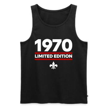 1970 Limited Edition - Men's Premium Organic Tank Top - black - Front - Michal (187cm)