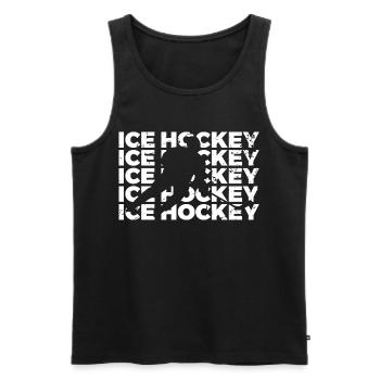 Hockey sur glace - Débardeur bio Premium Homme - noir - Devant - Michal (187cm)