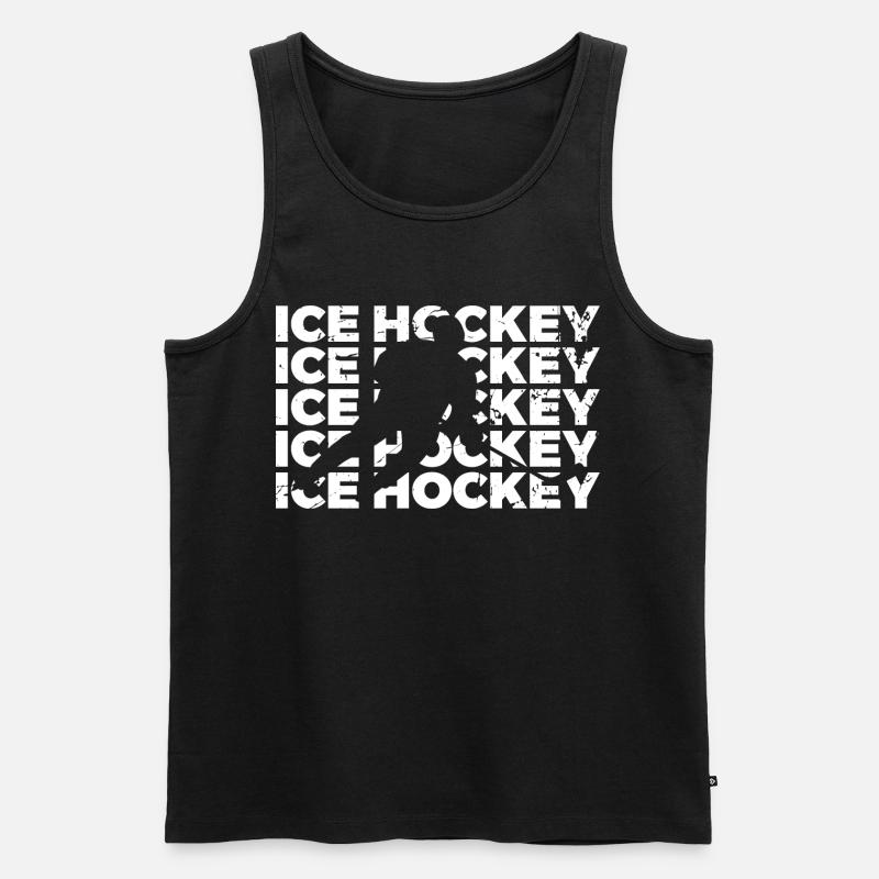 Eishockey - Männer Premium Bio Tank Top - Schwarz