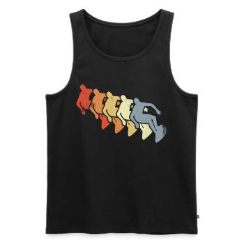 Surfen Retro Look - Männer Premium Bio Tank Top - Schwarz - Vorne - AI Model Male 178 light (178cm)