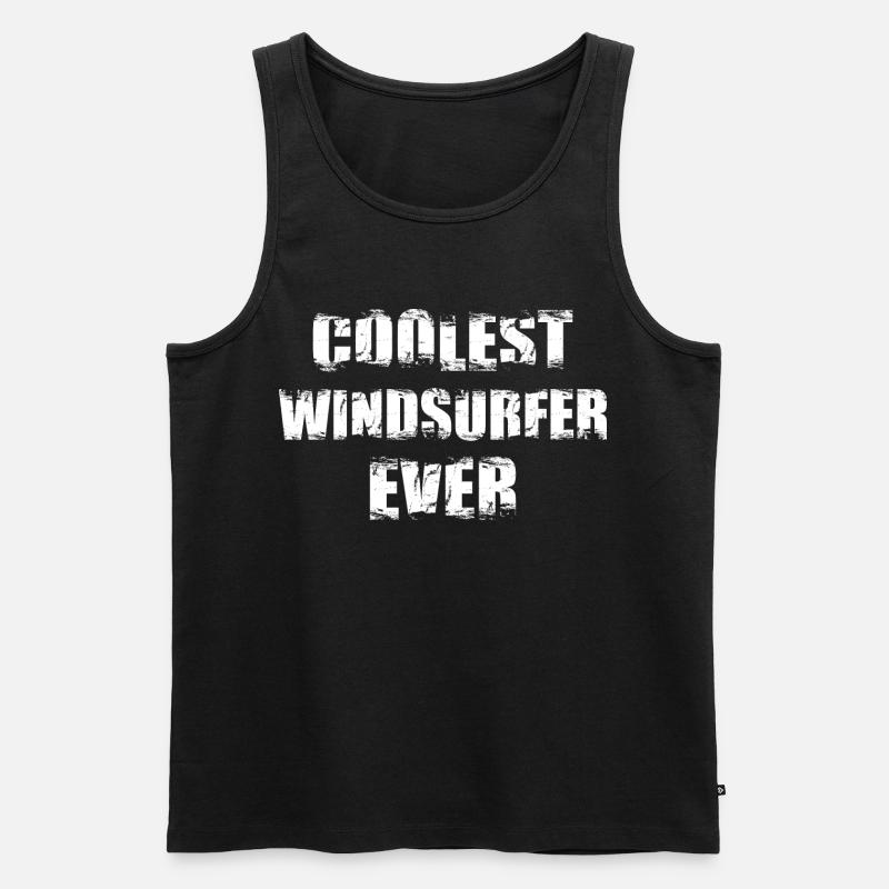 Coolest Windsurfer Ever - Männer Premium Bio Tank Top - Schwarz