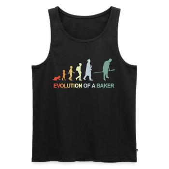 Évolution de Vintage Baker - Débardeur bio Premium Homme - noir - Devant - Michal (187cm)