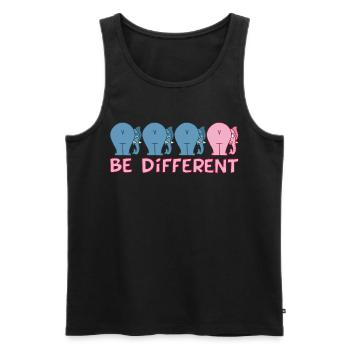 A different elephant - Men's Premium Organic Tank Top - black - Front - AI Model Male 178 light (178cm)