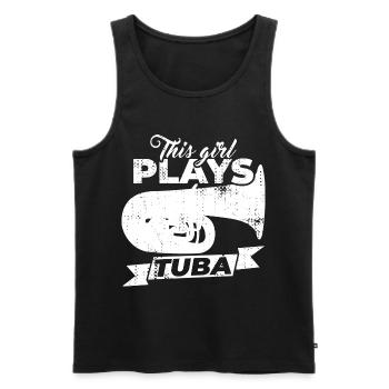 Tuba Mädchen - Männer Premium Bio Tank Top - Schwarz - Vorne - Michal (187cm)