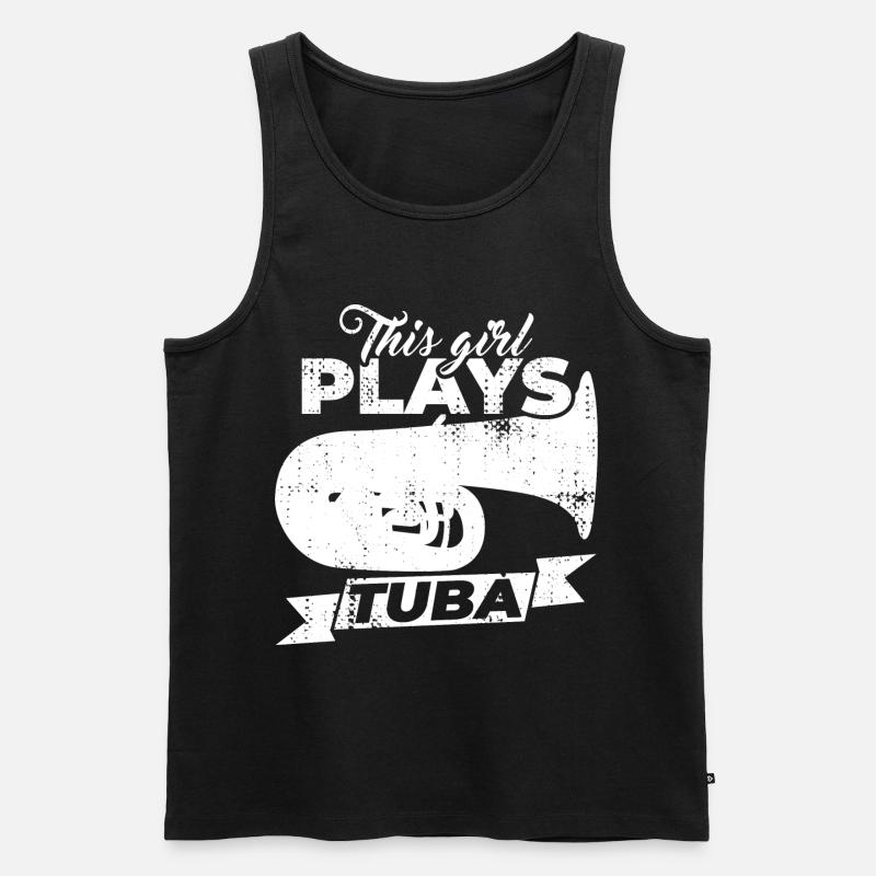 Tuba Mädchen - Männer Premium Bio Tank Top - Schwarz