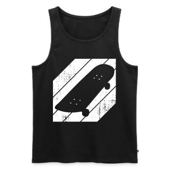 Skateboard Drawing - Men's Premium Organic Tank Top - black - Front - AI Model Male 178 light (178cm)