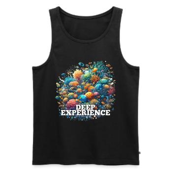 Deep Experience Coral Fish Gift - Men's Premium Organic Tank Top - black - Front - Michal (187cm)