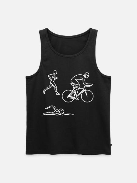 Dessin de triathlon - Débardeur bio Premium Homme - noir