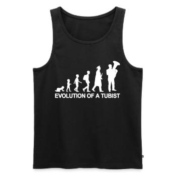 Entwicklung vom Kind zum Tubisten - Männer Premium Bio Tank Top - Schwarz - Vorne - AI Model Male 178 light (178cm)