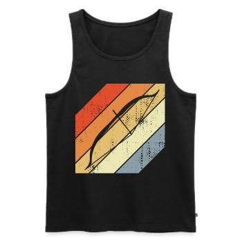 Retro Archery - Men's Premium Organic Tank Top - black - Front - AI Model Male 178 light (178cm)