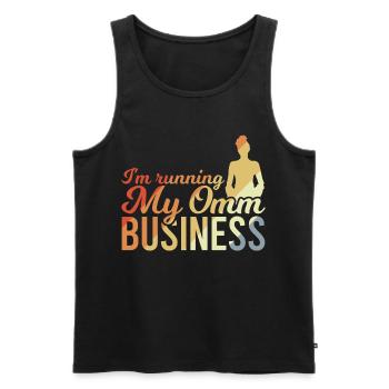 Je dirige mon entreprise Omm - Débardeur bio Premium Homme - noir - Devant - AI Model Male 178 light (178cm)