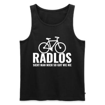 Fahrrad - Männer Premium Bio Tank Top - Schwarz - Vorne - Michal (187cm)