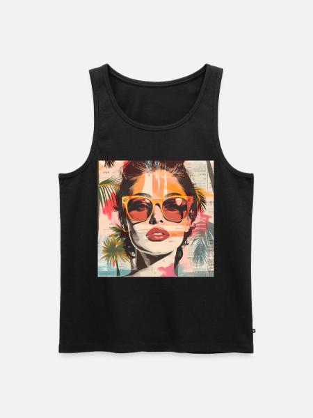 Summer Portrait - Men's Premium Organic Tank Top - black